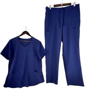 ScrubStar Navy Scrub Set | Womens XL Top L Pants